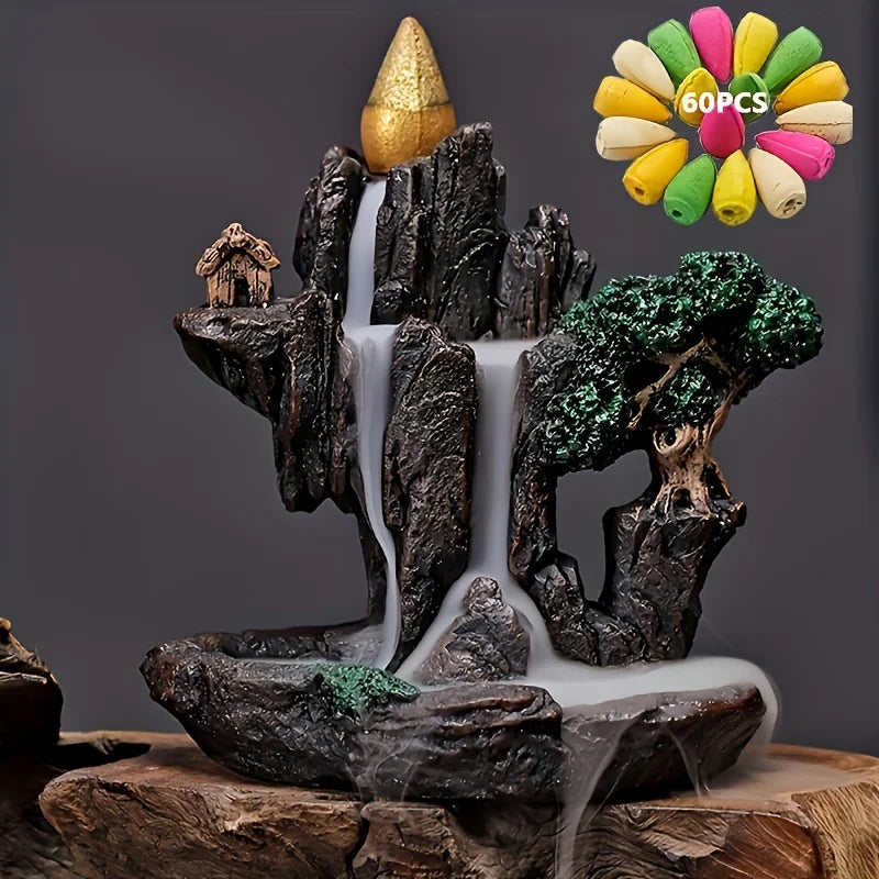 Incensario Cascada de Humo — Backflow Zen 🌫️