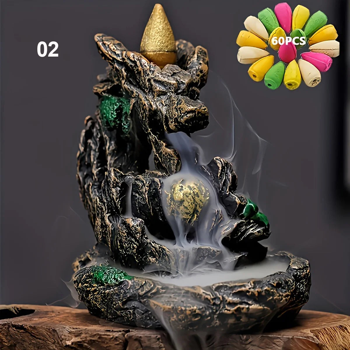 Incensario Cascada de Humo — Backflow Zen 🌫️